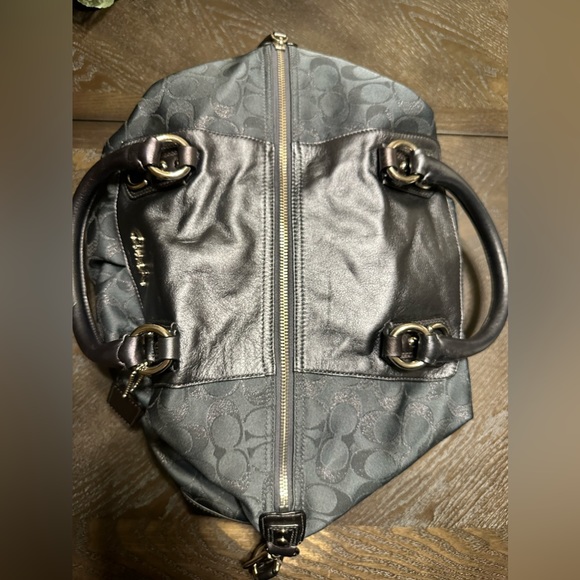 EUC COACH Ashley Mono Silver Threading Satchel - Picture 4 of 11